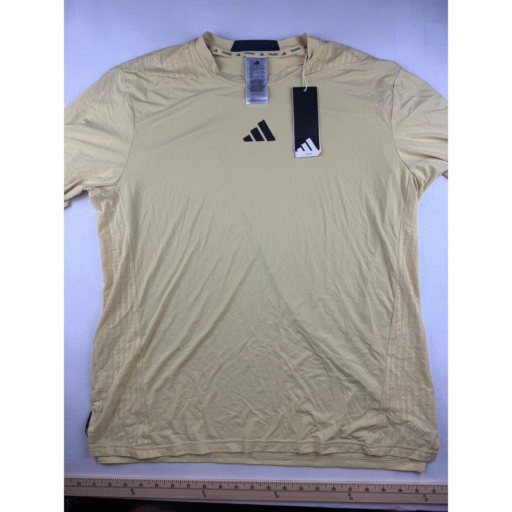Adidas D4T INT. Tee Large Powder Yellow Training Climacool JI8188